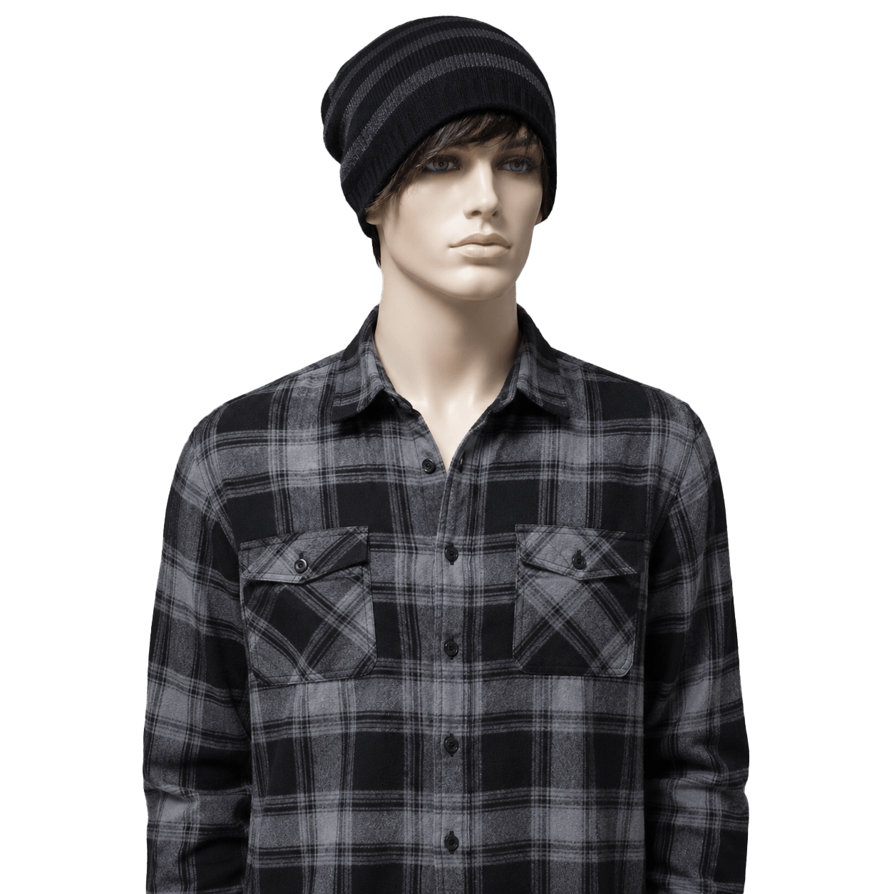 Blusa xadrez com touca beanie