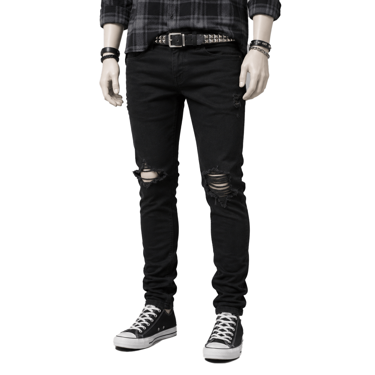 Calça skinny rasgada
